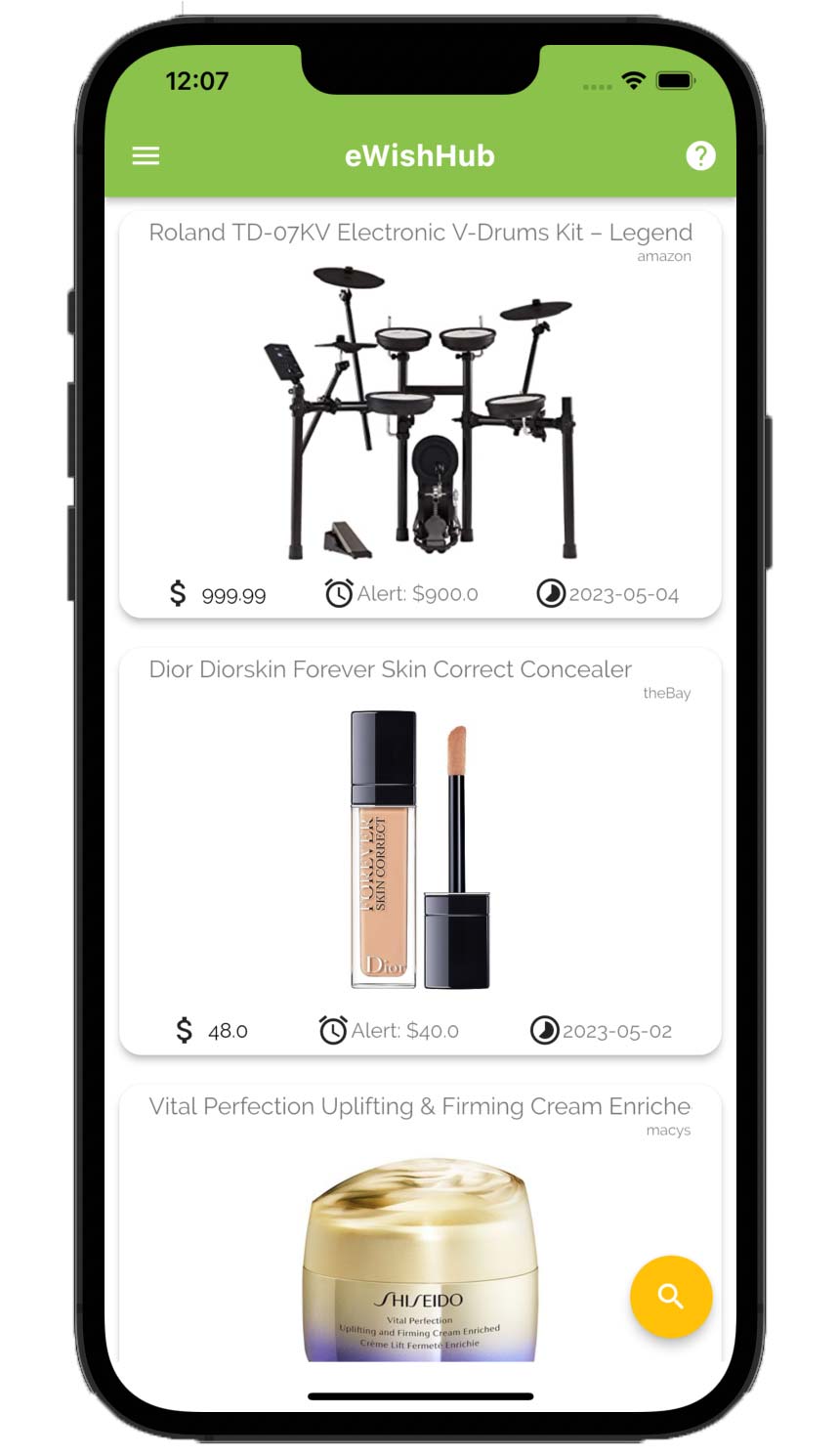 eWishHub screenshot